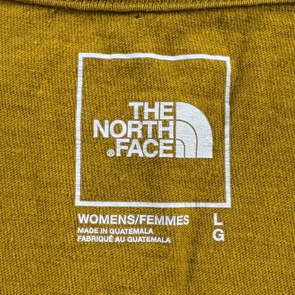 The North Face Women's Size L Gold Short Sleeve Cotton Crew‎ Neck T-Shirt A8338 - Picture 4 of 9